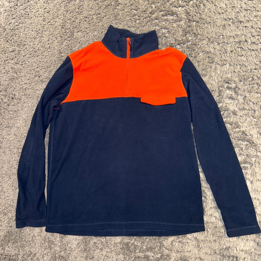 Helly Hansen Men's Blue and Orange Fleece Sweater